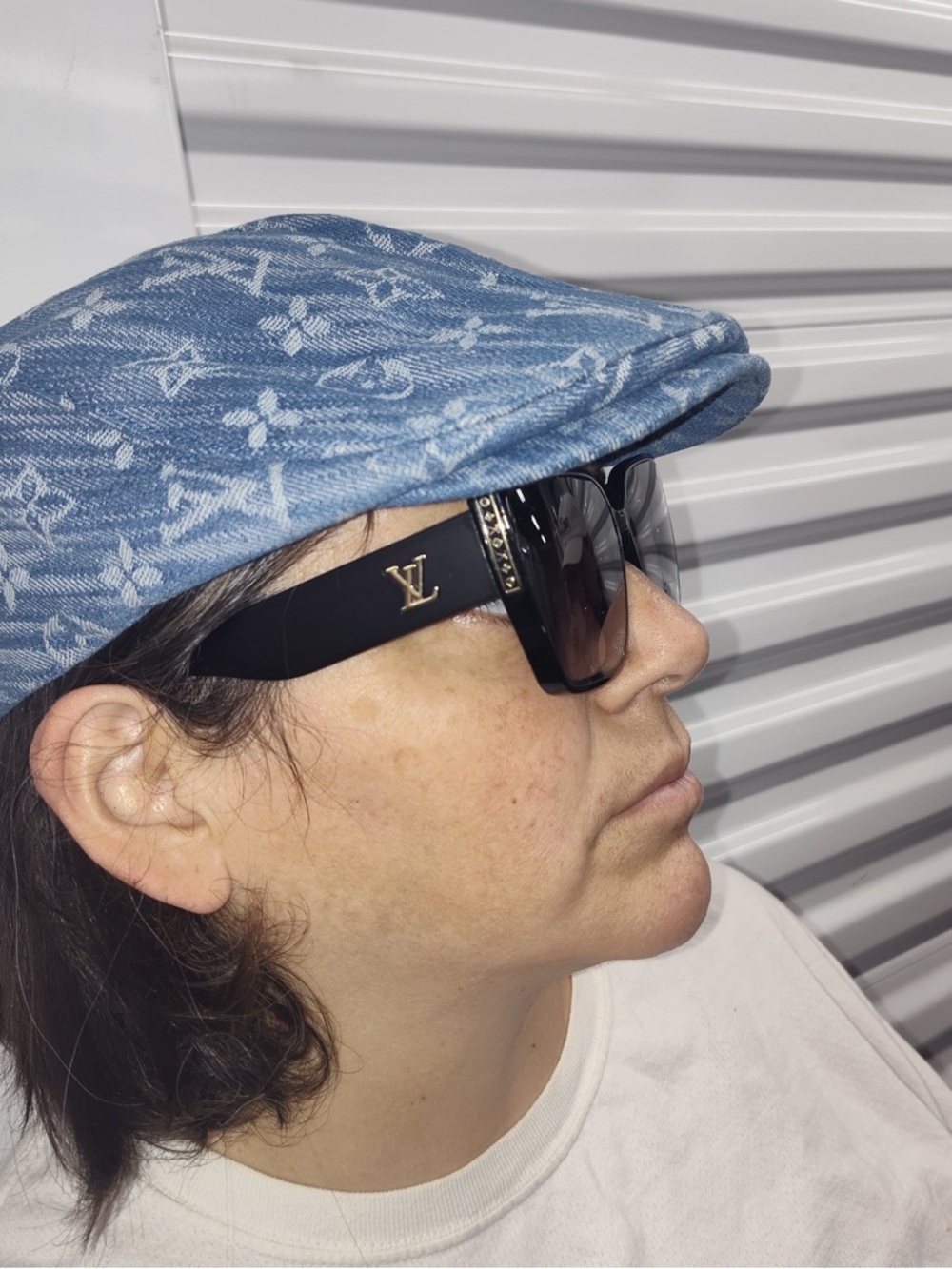 Louis Vuitton Black Sunglasses with Gold LV Accents